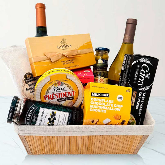 Gourmet Indulgence Dual Wine Basket