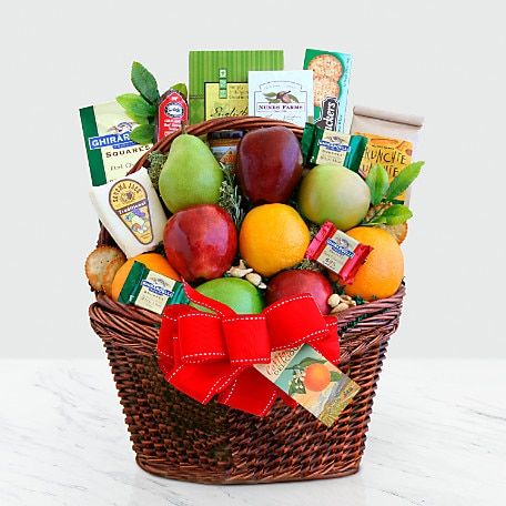 Gourmet Fruit and Delicious Bites Basket