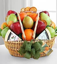 Delicious Fruit and Cheese Basket